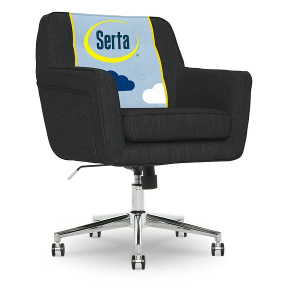 Serta Ashland Bonded Leather Mid Back Home Office Chair with Arms, 250 lb. Capacity