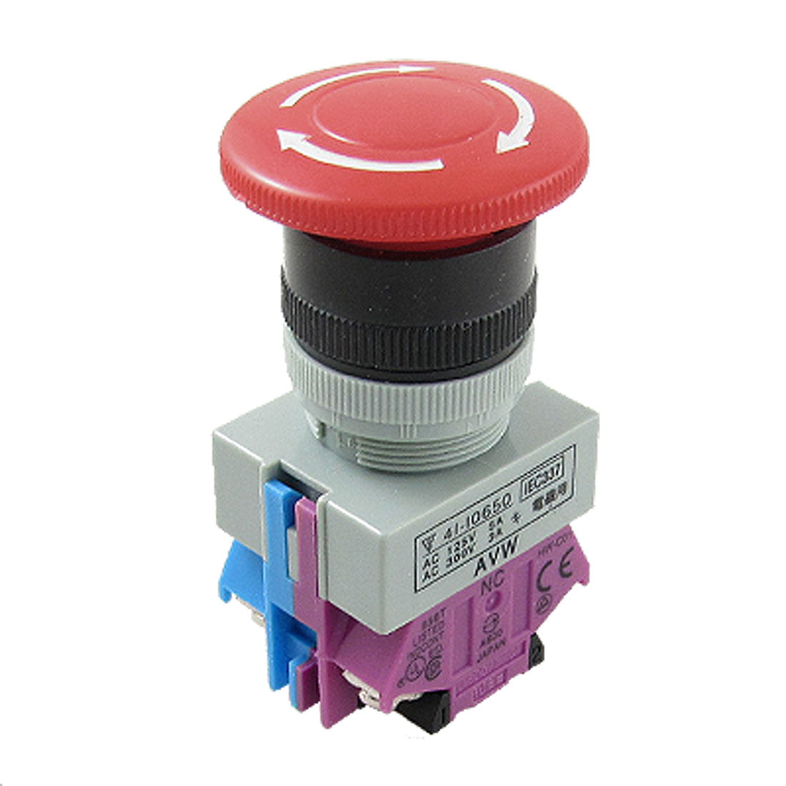Green Push Button Switch Pushbutton Latching No Lamp 22mm 1 NO 1 NC 380V 10A