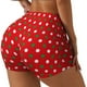 thumbnail image 1 of Fotbe White and Green Polka Dot Shorts Sin Costuras – Shorts Deportivos de Cintura Alta para Mujer, Elásticos para Gimnasio, Yoga, Running o Ciclismo-Small, 1 of 8