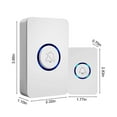 thumbnail image 4 of WJHWSX Wireless Doorbell,Smart Doorbell Wireless,LED Flashing for Hearing Impaired with 1 Receiver,ABS, 4 of 9