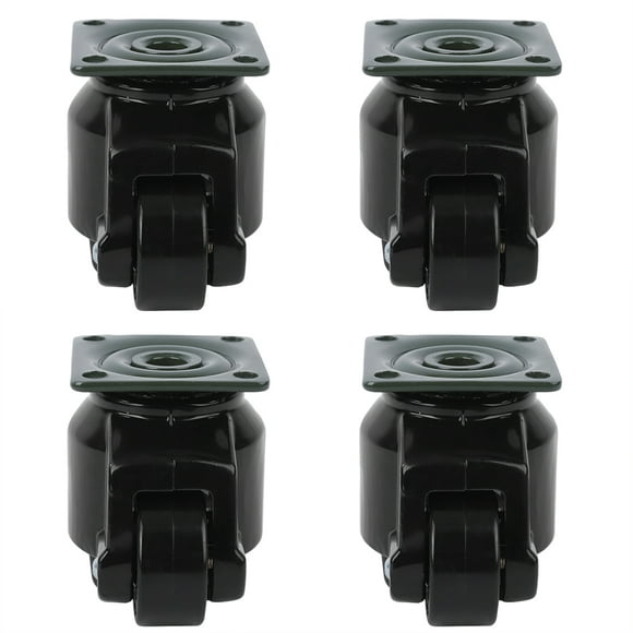 Industrial Roller Wheel, Nylon  Adjustment Caster, Heavy Duty GD-40F 4Pcs Black Large Bearing Capacity For Moving Work Table Large Machine