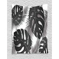 thumbnail image 1 of Hawaiian Tapestry, Exotic Composition of Monstera and Palm Leaves on a Plain Background, Wall Hanging for Bedroom Living Room Dorm Decor, 40W X 60L Inches, Dark Taupe Grey White, by Ambesonne, 1 of 2