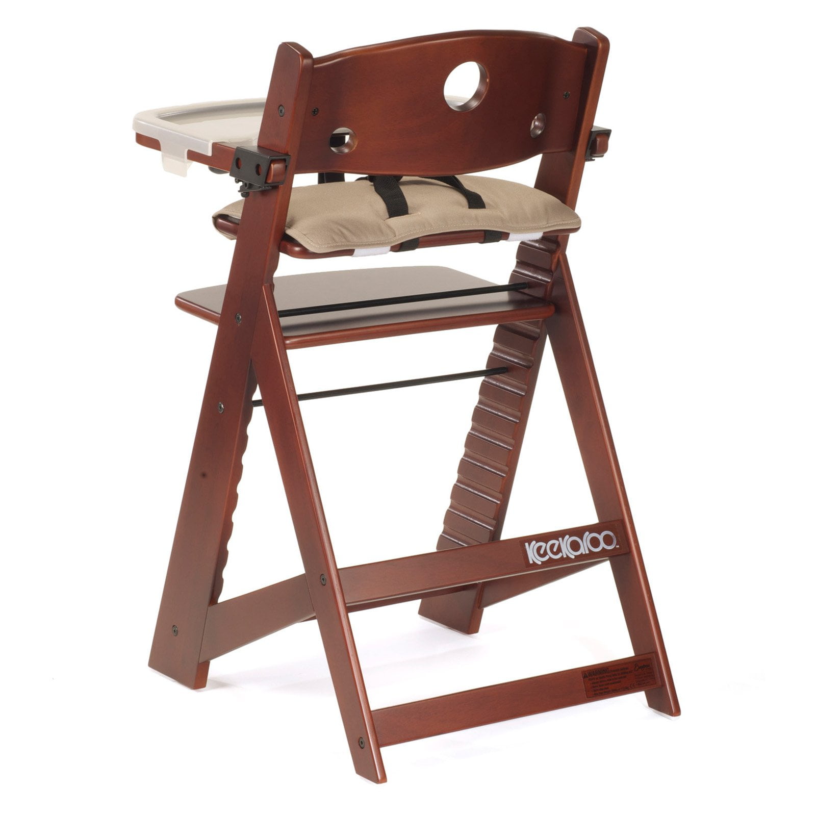 Mahogany//Chocolate Keekaroo Height Right Kids High Chair with Comfort Cushions