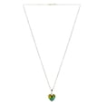 thumbnail image 5 of Juego de aretes y cadena con dije en forma de Corazón, plata mexicana ley .925, Vitral, 5 of 5
