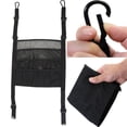 thumbnail image 4 of Car Seat Storage Mesh/Organizer - 3 Lays Back Seat Elastic Cargo String Net Pouch Holder for Bag Luggage Pets Kids Barrier Disturb Stopper, 4 of 6
