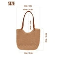 thumbnail image 2 of Luxtrada Crochet Beach Bags for Women Summer Beach Tote Bag Soft Woven Purses Shoulder Bag for Vacation (Khaki), 2 of 9