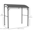 thumbnail image 3 of Outsunny 7' x 5' BBQ Grill Gazebo Tent with Steel Frame Hooks Charcoal Grey, 3 of 10