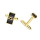 thumbnail image 1 of Mancuernilla con Cristal Fino Europeo en forma de Domino–  Bañado en Oro 14k– Mancuernilla Elegante y Brillante-Mancuernilla de Moda– Regalo especial Ortiz Espinosa Temporada, 1 of 2