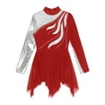 thumbnail image 4 of YONGHS Kids Girls Long Sleeve Gymanstic Leotard Figure Ice Skating Dress, 4 of 5