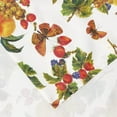 thumbnail image 3 of Violet Linen European Garden Fruits Pattern, Polyester Woven Printed Fabric, Beige/Multi, 60" X 36" / 30" X 36" 3-piece Curtain Tier and Valance Set, 3 of 6