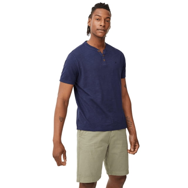 Mantaray - Camiseta Slub de Algodón para Hombre (Marino)