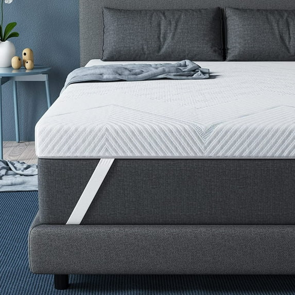 BedStory 3 Inch Memory Foam Mattress Topper King Size, Medium Firm Pain-Relief & Motion-Isolation Bed Topper, Bamboo Charcoal & Gel Infused Cooling Pad, Skin-Friendly Cover Non-Slip,Elder Adult Kid