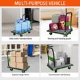 thumbnail image 5 of Foldable Dolly Cart 660lbs Hand Truck Swivel Wheels Push Platform Hand Cart for Loading and Storage, Warehouse, 5 of 6