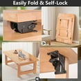 thumbnail image 4 of Support Pliable, Quincaillerie de Charnière Auto-Bloquante avec Vis, Support d'Extension Verrouillable pour Pied de Table, Pied de Lit, Établi, Lot de 4, 4 of 7