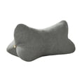 thumbnail image 3 of Almohada lumbar, cojín para el respaldo con funda extraíble y lavable, almohada suave para el cuello, almohada de apoyo para la cintura para el sofá Gris, 3 of 8