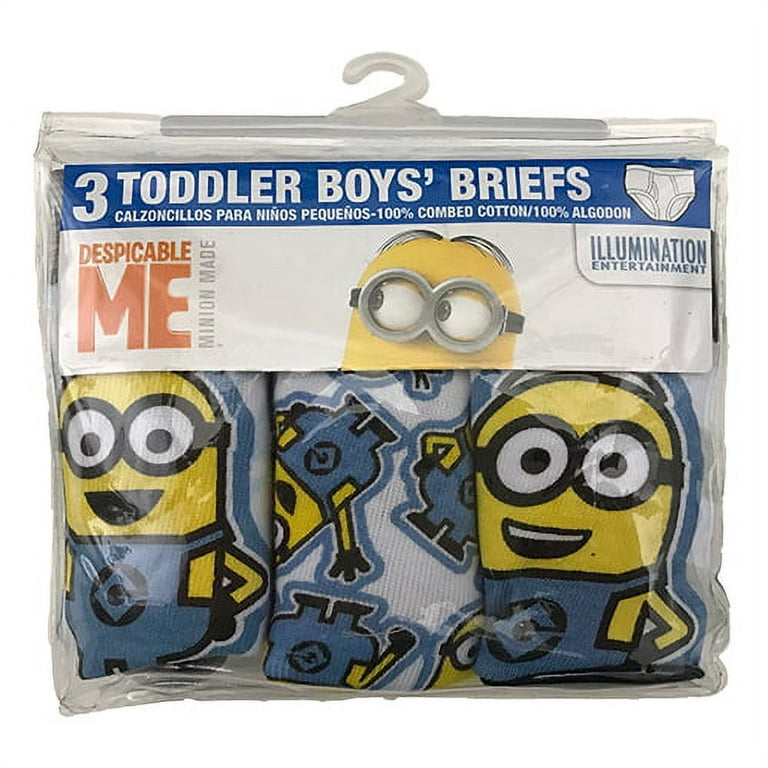 Warner Bros. Despicable Me Bob the Minion; Kevin the Minion; Stuart the  Minion; Minions, Boys Underwear, 3 Pack Briefs (Toddlers)