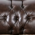 thumbnail image 5 of Furniture of America Robertson Traditional Synthetic Leather Love Seat, Light Brown, 5 of 8