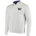 thumbnail image 2 of Men's Colosseum White Washington Huskies Tortugas Logo Quarter-Zip Jacket, 2 of 3