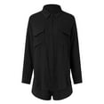 Ediodpoh Womens Lapel Loose Fitting Shirt High Waisted Shorts Two Piece
