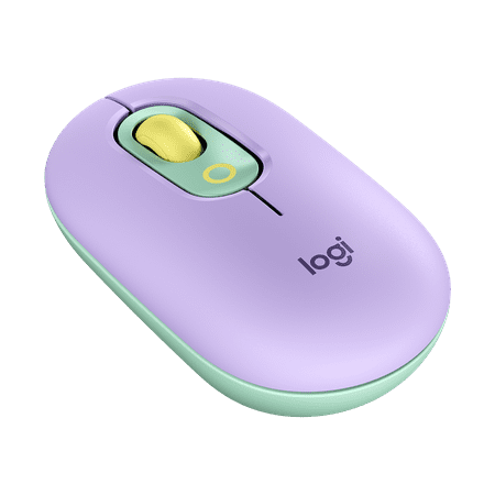Logitech - POP Mouse Bluetooth Optical Ambidextrous Mouse with Customizable Emojis - Daydream Purple (Mint)