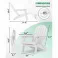 thumbnail image 2 of WINSOON All-Weather HDPE Adirondack Chair, Folding Design, Wide Seat with Cup Holder for Garden, Yard & Patio,Navy, 2 of 5