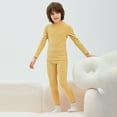 thumbnail image 2 of NAFUU Boys Thermal Underwear Set Long Sleeve Pants Kids Long Johns Base Layer Top Bottoms Winter Set Comfortable Sleepwear Loungewear Party Fashion Suit 8-10 Years, 2 of 4
