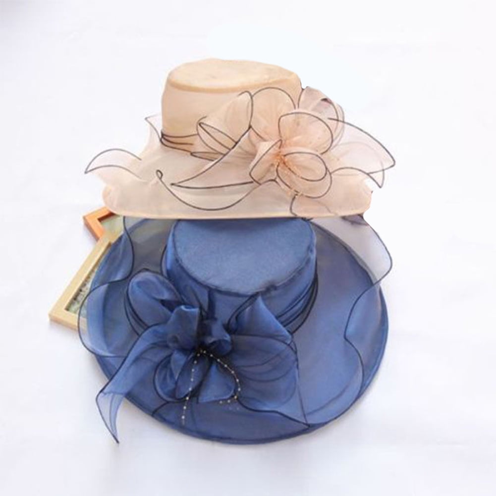 Farfi Elegant Lady Wide Brim Flower Sun 