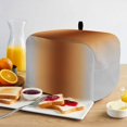 thumbnail image 2 of Dark Brown Grey Ombre Toaster Cover 2 Slice, Modern Abstract Art Gradient Dustproof Bakeware Oven Protector with Top Hook, Waterproof Small Kitchen Appliance Toasters Dust Cover, 12"x7.5"x8", 2 of 9