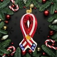 thumbnail image 3 of 4.25in Radko United For Freedom 0110210 Ornament Ribbon American Flag New, Glass,, 3 of 3