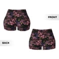thumbnail image 5 of Haiem Orchids Flowers No Front Seam Biker Shorts for Women Yoga Workout Gym Bike Shorts with Tummy Control Moisture-Wicking-Small, 5 of 9