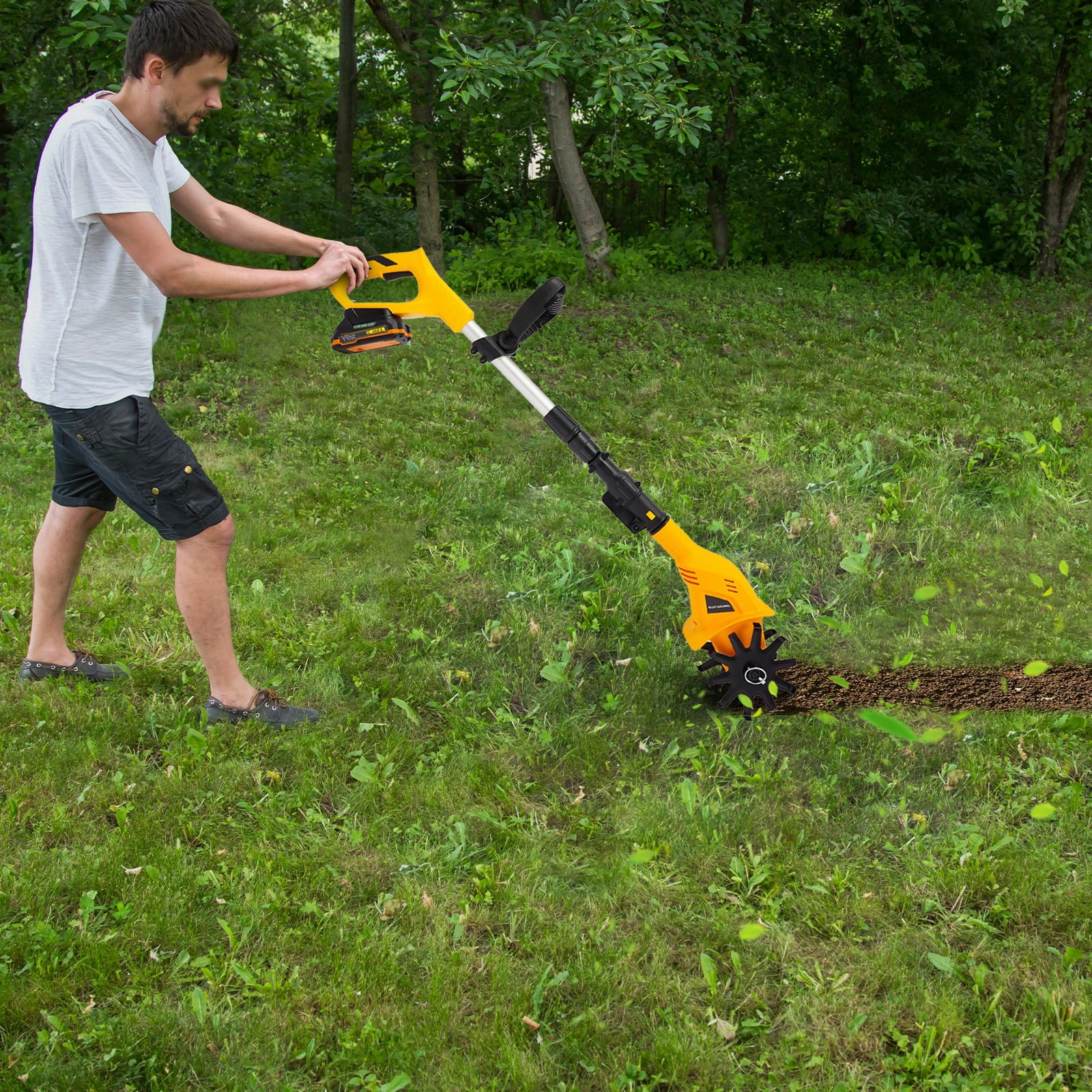 Battery Powered Tilling Machine Handheld Electric Tilling Machine Cordless Tilling Machine for Farms