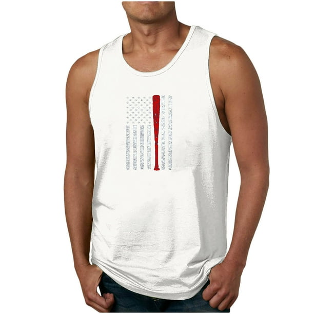 Tanques para Hombre de Verano Suelto Cuello Redondo de Algodón Poliéster Desgaste Casual, Camisa sin Mangas Deportivas de los Hombres para Diario Y Al Aire Libre