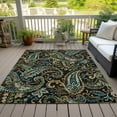 thumbnail image 6 of Addison Rugs Chantille Indoor/Outdoor Transitional Paisley Black Washable Rectangle Rug, 10' x 14', 6 of 6