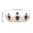 thumbnail image 3 of MasteelfCA 1PC Retro Baroque Crown Rhinestone Crown Hair Accessories for Wedding Festival Party, 3 of 9