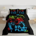 thumbnail image 2 of Homewish Colorful Gamepads 3 Pieces Queen Comforter Set for Kids Children Boys,Graffiti Splash Ultra Soft Bedding Sets,Video Game Bedding Comforter Set Breathable,Super Cozy Room Decor,Reversible, 2 of 8