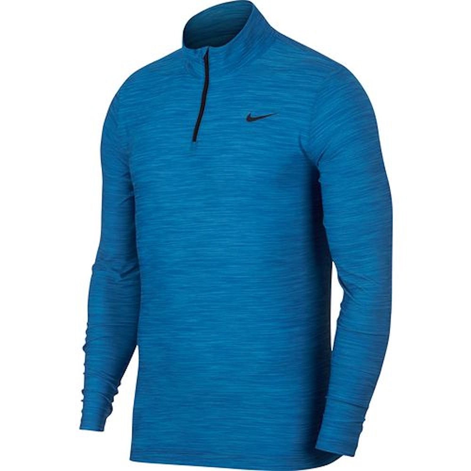 Nike - Nike Men's Dri-Fit Breathe 1/4 Zip Training Top-Light Photo Blue ...