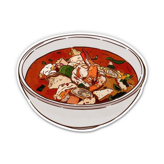 Tom Yum Soup - 3" Vinyl Sticker - For Car Laptop I-Pad Phone Helmet Hard Hat - Waterproof Decal