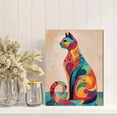 thumbnail image 2 of UXIEQU Colorful Cat Canvas Wall Art Print 15.75x11.81 Inches, 2 of 8