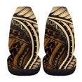 thumbnail image 3 of Garronmavis Polynesian 2 Piece Fluffy Car Seat Covers Sets Bucket Seat Cover for Vehicle Interior Decor Stretchy Driver Seat Covers, 3 of 7
