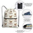 thumbnail image 4 of Wukai Flower Chicken Waterproof Drawstring Backpack with Zipper Pocket,Large Foldable Gym Bag for Women and Men, Perfect for Sports, Yoga, and Travel, 4 of 8