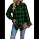 thumbnail image 1 of Camisas de Franela con Botones para Mujer, Camisas A Cuadros de Larga, Blusa Informal de Negocios Verde XL, 1 of 7