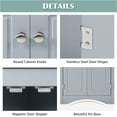 thumbnail image 5 of AngLink Triangle Bathroom Storage Cabinet with Adjustable Shelves, Freestanding Floor Cabinet for Home Kitchen,Blue, 5 of 17