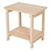 thumbnail image 3 of Shine Company 4104N Rectangular Wooden Indoor Outdoor Patio Side Table, Natural, 3 of 10