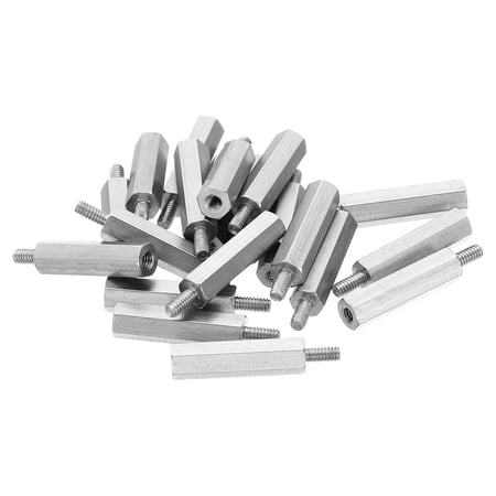 Uxcell M2x16mm+4mm Male-Female Hex Standoff Screws Stainless Steel PCB Standoffs for Motherboards 20 Pack