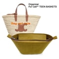 thumbnail image 2 of Organizador de bolsas trapezoidales con forro interior y tapa con cremallera apto para cestas trenzadas a mano clásicas Lafite para adolescentes, 23 x 21 x 15 cm, 2 of 5