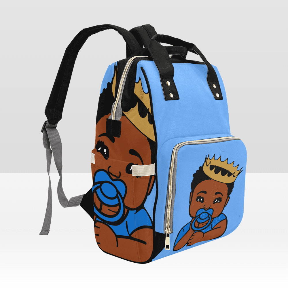 Prince Diaper Bag Backpack, Large Capacity Nursing Bag Waterproof Wide Open Travel Nappy Bag for Baby Care