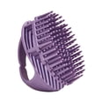 thumbnail image 2 of lionlar Cheveux Massage du Cuir Chevelu Ronde Bain Massage Brosse Multifonction Humide Utilisation Sèche Massage Violet, 2 of 9