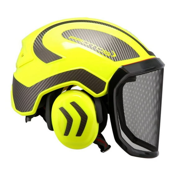 Protos Integral ARBORIST Helmet - Hi-Viz Yellow & Carbon