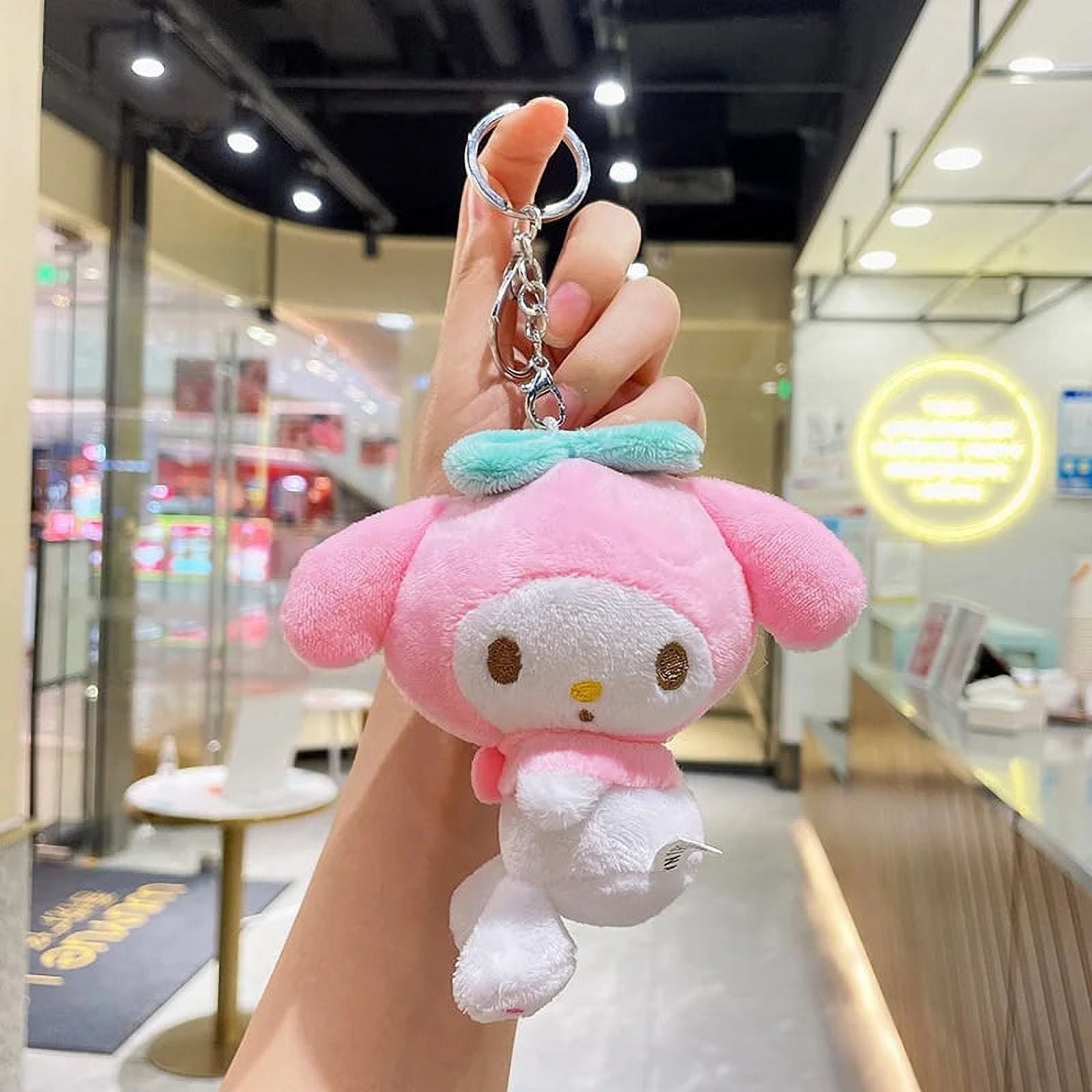 Sanrio Hello Kitty Plush Keychain Melody Cinnamoroll Pompompurin