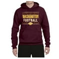 thumbnail image 2 of Washington WAS Hometown City Football Fan Pride Sports Unisex Graphic Hoodie Sweatshirt, Maroon, Large, 2 of 3